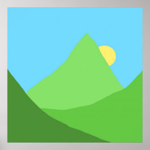 natuur berglandschap poster