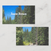 natuur berglandschapsarchitectuur blauw en groen visitekaartje (Voorkant / Achterkant)