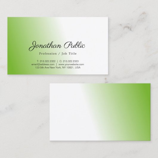 Natuur beschermt het milieu Elegant design Visitekaartje (Voorkant / Achterkant)