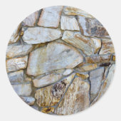 Natuur bij rotwandtextuur ronde sticker (Voorkant)