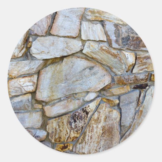 Natuur bij rotwandtextuur ronde sticker (Voorkant)