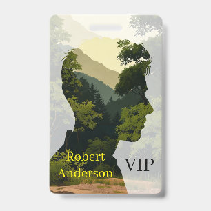 Natuur binnen, Silhouet van Sereniteit VIP-badge Badge