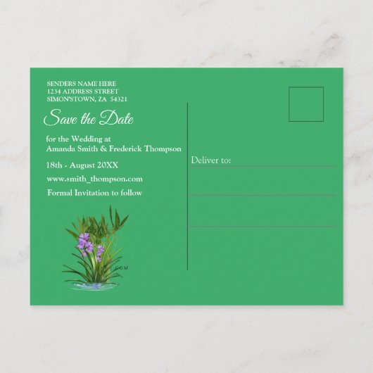 Natuur binnenshuis, buitenshuis in Bloom Aankondigingskaart (Achterkant)