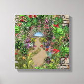 Natuur binnenshuis, buitenshuis in Bloom Canvas Afdruk (Voorkant)