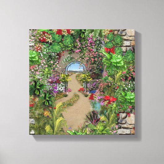 Natuur binnenshuis, buitenshuis in Bloom Canvas Afdruk (Voorkant)