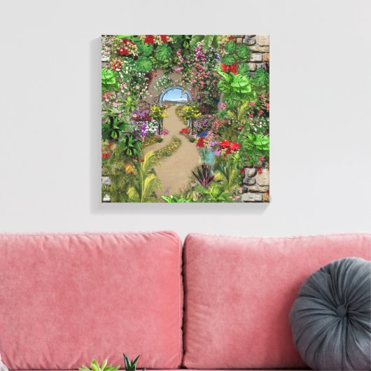 Natuur binnenshuis, buitenshuis in Bloom Canvas Afdruk (Insitu (Woonkamer))