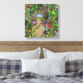 Natuur binnenshuis, buitenshuis in Bloom Canvas Afdruk (Insitu (Slaapkamer))