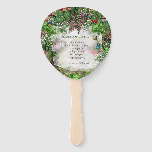 Natuur binnenshuis, buitenshuis in Bloom Handwaaier (Achterkant)