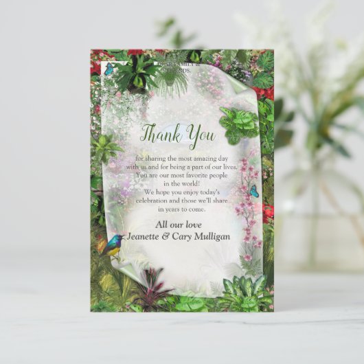 Natuur binnenshuis, buitenshuis in Bloom RSVP Kaartje (Staand voorkant)