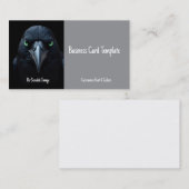 Natuur Bird Logos Crow-Raven Visitekaartje (Voorkant / Achterkant)