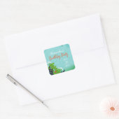 Natuur Birthday Party Vierkante Sticker (Envelop)