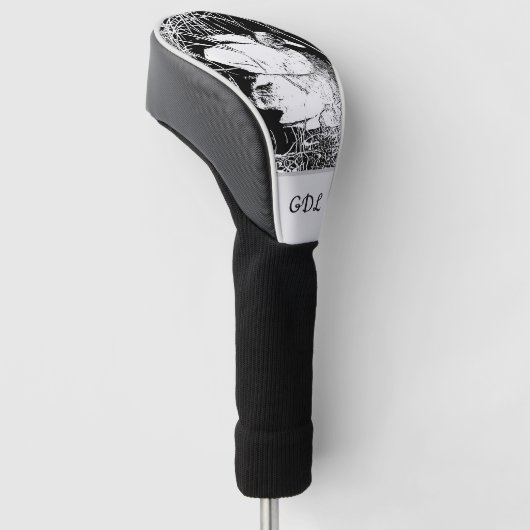 Natuur Black White Duck foto van Reeds Bird Golfheadcover (Schuin)