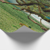 Natuur bladerblad cadeaupapier (Hoek)