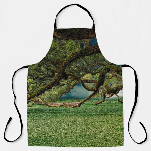 Natuur bladerblad schort (Voorkant)