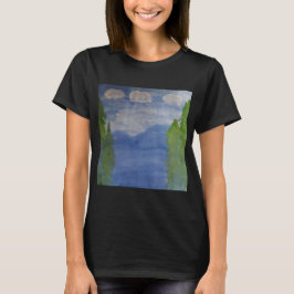 Natuur Blauwe bergen T-shirt