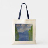 Natuur Blauwe bergen Tote Bag (Achterkant)