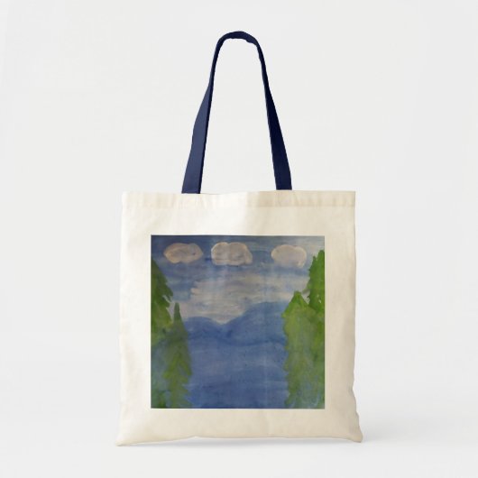 Natuur Blauwe bergen Tote Bag (Voorkant)