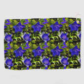 Natuur Blauwe bloemen Golfhanddoek (Horizontaal)