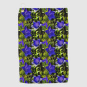 Natuur Blauwe bloemen Golfhanddoek (Voorkant)