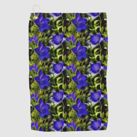 Natuur Blauwe bloemen Golfhanddoek (Voorkant)