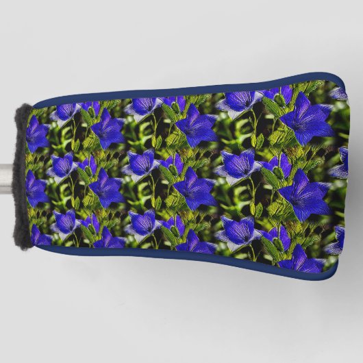 Natuur Blauwe bloemen Golfheadcover (Voorkant)