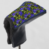 Natuur Blauwe bloemen Golfheadcover (3/4 voorkant)