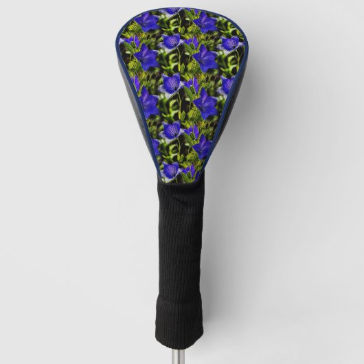 Natuur Blauwe bloemen Golfheadcover (Voorkant)