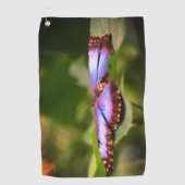 Natuur Blauwe vlinder Sluiten Tint Golfhanddoek (Voorkant)