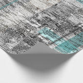 Natuur Blauwgroen grijs wit Cadeaupapier (Hoek)