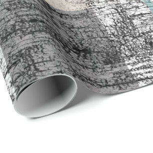 Natuur Blauwgroen grijs wit Cadeaupapier