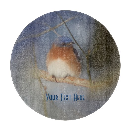 Natuur blauwvogel snijplank (Voorkant)