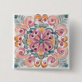 Natuur Bliss Vierkante Button 5,1 Cm (Voorkant)