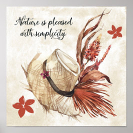 Natuur Bloem Hoed Poster