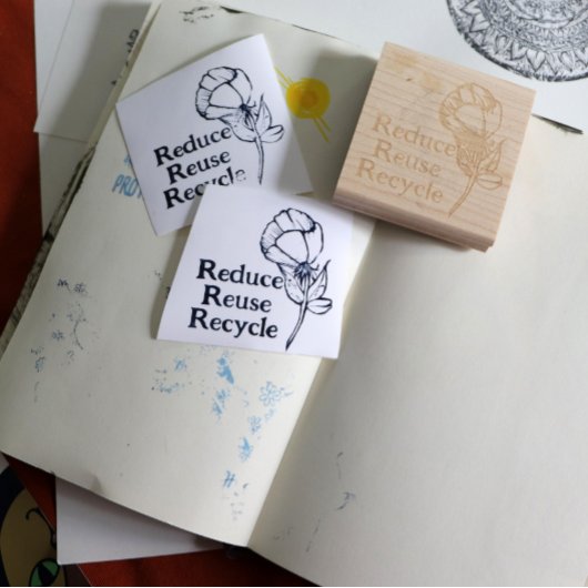 Natuur Bloem Rubberstempel