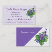 Natuur Bloem Waterverf Boven Plant Visitekaartje (Voorkant / Achterkant)