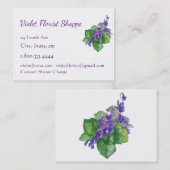 Natuur Bloem Waterverf Boven Plant Visitekaartje (Voorkant / Achterkant)