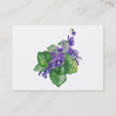 Natuur Bloem Waterverf Boven Plant Visitekaartje (Achterkant)