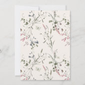 Natuur Bloemen 60ste Verjaardagsfeestje Waterverf Kaart (Achterkant)