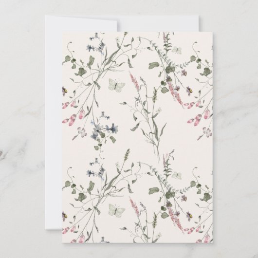 Natuur Bloemen 60ste Verjaardagsfeestje Waterverf Kaart (Achterkant)