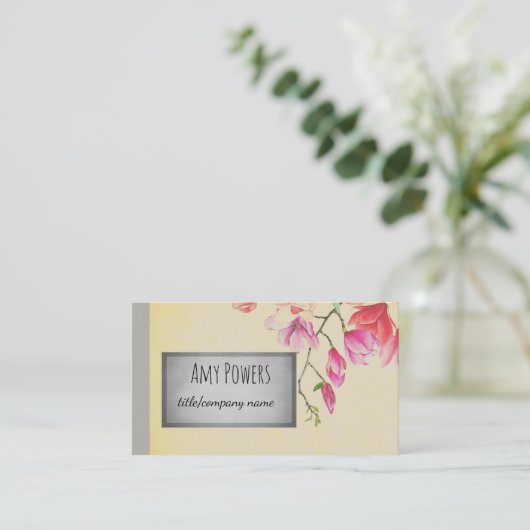 natuur bloemen aangepast visitekaartje dubbelzijdi (Staand voorkant)