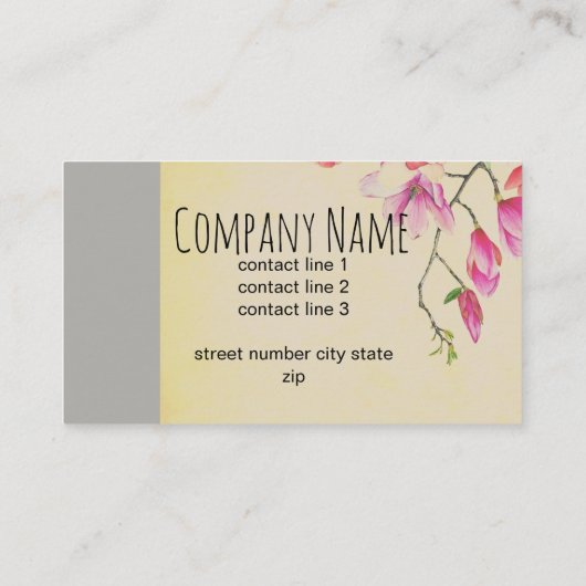 natuur bloemen aangepast visitekaartje dubbelzijdi (Achterkant)