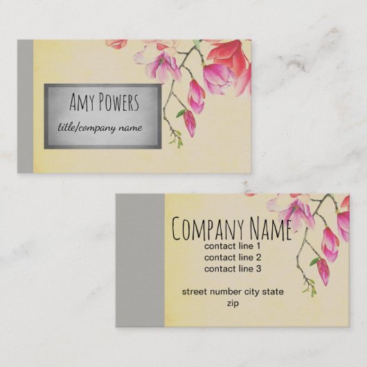 natuur bloemen aangepast visitekaartje dubbelzijdi (Voorkant / Achterkant)
