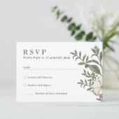 Natuur Bloemen Bloemen Huwelijksuitnodiging RSVP K (Staand voorkant)