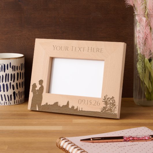 Natuur Bloemen bruiloft gepersonaliseerd Gegraveerde Lijstjes (Links)