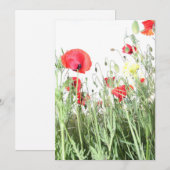 Natuur bloemen van papavervelden kaart (Voorkant / Achterkant)