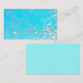  natuur bloemkunst op turquoise visitekaartje (Voorkant / Achterkant)