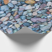 NATUUR BLUE STONES WET PEBBLE PATTERN CADEAUPAPIER (Hoek)