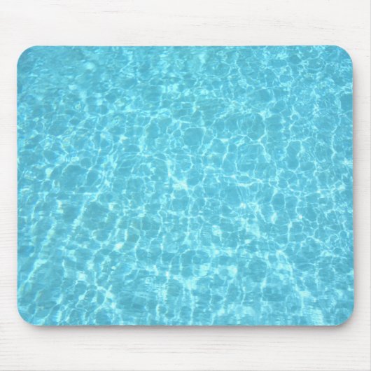 Natuur Blue Water Pool Aqua Elegant Sjabloon Muismat (Voorkant)