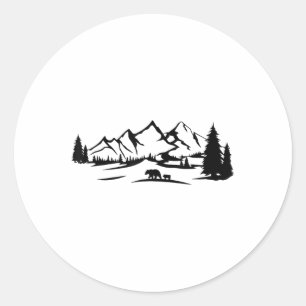 Natuur bomen bosbescherming ronde sticker