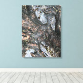 Natuur Boom Roots Rainy Day Puddle Foto Art Canvas Afdruk (Insitu (Houten vloer))